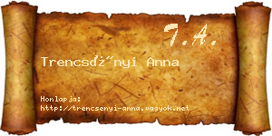 Trencsényi Anna névjegykártya