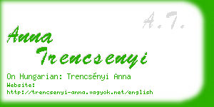 anna trencsenyi business card