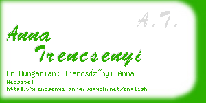 anna trencsenyi business card